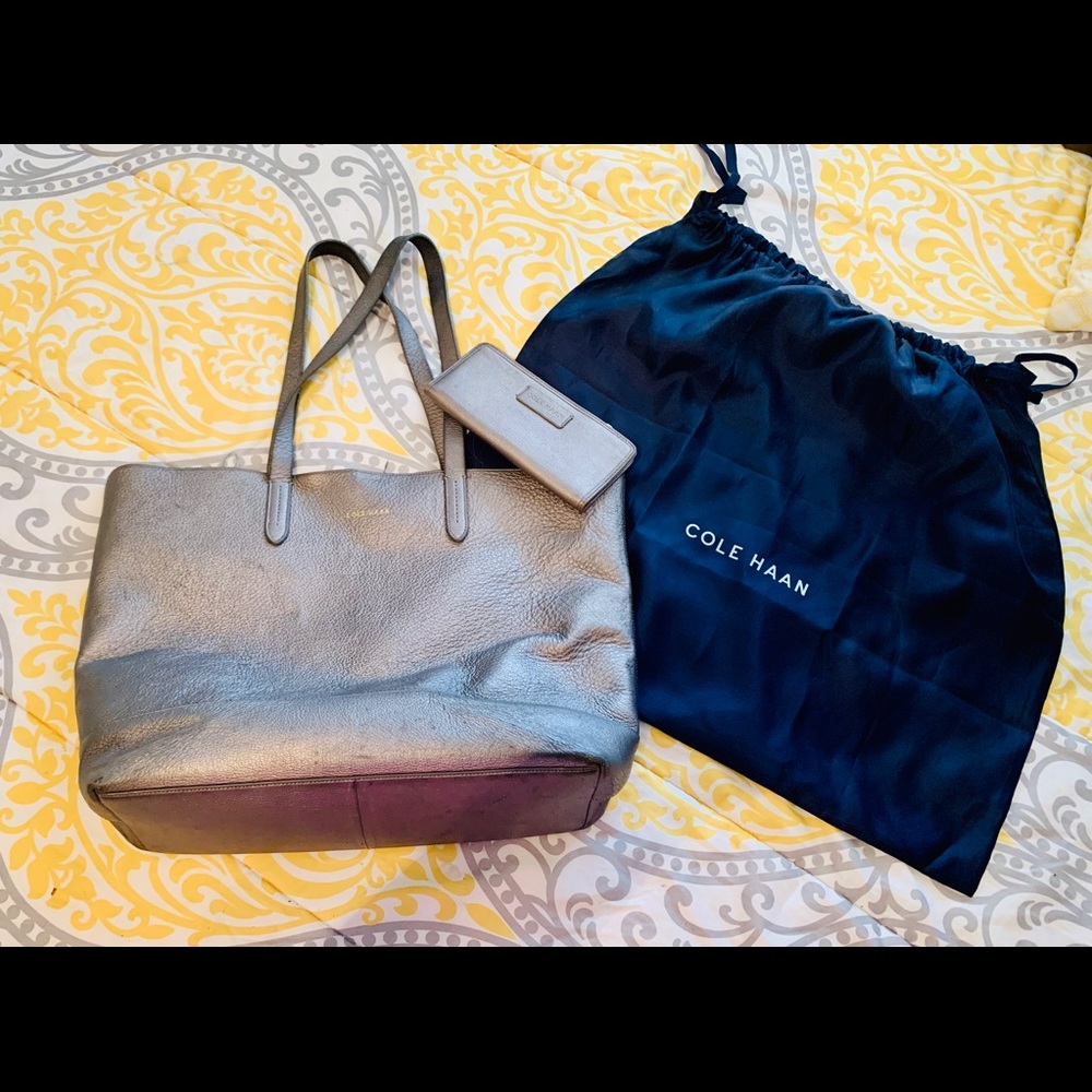 Cole Haan large tote and wallet